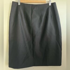 Chadwick's Women's Black Wool Pencil Skirt Lined Size 14
